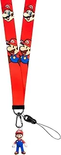 Jupswan Neck Lanyard for Keys ID Badges Cute Cool Funny Cartoon Character Key Chain Card Lanyards for Women Men Guys Girl Boys Kids Teachers The Office Red Keychains GS225, Red-03, 16.92inch*0.78inch