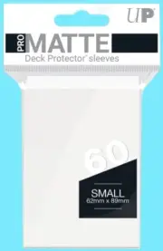 Ultra Pro 60 WHITE PRO-MATTE Small Size Deck Protector NEW Game Card Sleeves tcg
