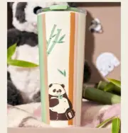 2024 China Starbucks Travel Panda Bamboo Print Series 20oz SS Desk Cup Tumbler