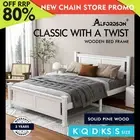 ALFORDSON Bed Frame Queen Double King Single Size Wooden Mattress Base Arne