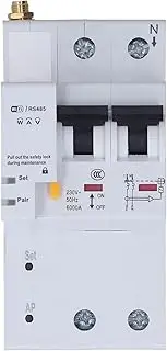 Jectse WiFi Circuit Breaker, Smart Air Switch AC230V 2P Voice Control Power Consumption Data Save Timing Threshold Setting Multi Function for Office (32A)