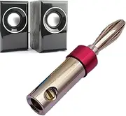 Speaker Banana Plugs | 4mm Gold-Plated Copper Connector Audio Banana Plugs - No Signal Loss Home Sound Systems for Audio and Amplifier for Home Theater