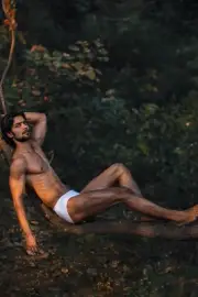 [K439] Male Model Showing Off Body To Viewer Fine Art Hunky Physique