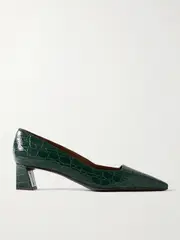 [Giuseppe Zanotti] Giuseppe Zanotti - Morpheus Pavone Croc-effect Leather Pumps - Forest green - IT36 IT 36 Green