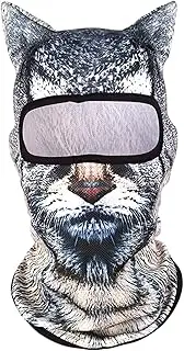 Cat Ski Mask UV Protective Windproof Cuet 3D Black Cat Face Mask with Ears for Bar, Music Festivals, Party, Ski, Outdoor Activities