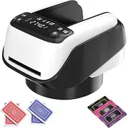 Card Shuffler Machine, Automatic Card Shuffler and Dealer Machine, 4 Decks Capacity 360° Rotating, Rechargeable Electric Poker Dealer Machine, Support 8 Players for Blackjack Games