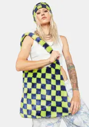 [The Ragged Priest] Dizzy Checkered Tote Bag