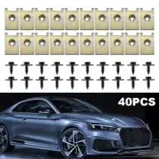 40x U Nut Hex Screw Speed Fastener Undertray Sheet Metal Clip Fixing For BMW (for: BMW)