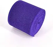 1 Roll Flat Elastic Cord 1.5-Inch Wide by 3-Yard Double-Side Twill Elastic Band(#18 Blue Purple)