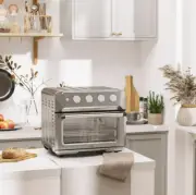HOMCOM 7-in-1 21 qt. Air Fryer Toaster Oven Combo 1800W, 4 Slice Toaster Oven