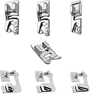 YICBOR 7PCS Sewing Machine Presser Foot Set Including 3pcs Wide Rolled Hem Foot, 3pcs Narrow Hemmer Foot and 1pcs Zig Zag Foot for Singer, Brother, Janome Low Shank Sewing Machines