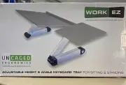 WorkEZ Keyboard Tray adjustable height angle negative tilt sit stand up riser