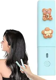 Curling Iron for Short Hair | Anti-Scald Portable Hair Straightener - Small Travel Curling Iron, 2 in 1 Voltage Curling Wand, Portable Hair Curler for Curly Hair