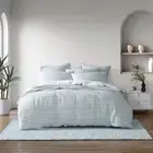 NEW Logan & Mason Emmet Sage Quilt Cover Set King 3pce