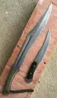 Handmade 2pc 26.7" Damascus Steel Hunting Machete With 12" Dagger Customized