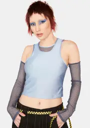 Hackers Only Fishnet Tank Top