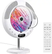 Bluetooth CD Player Circular, Wall Mountable CD Player for Home with FM Radio