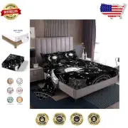 Soft Breathable Galaxy King Bedding Set - Modern Gothic Moon & Sun Design