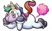 Farting unicorn sticker funny cartoon skate cell laptop bumper vinyl decal