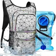CITCAR Hydration Pack, Water Backpack with 3L Hydration Bladder Lightweight Insulation, Festival Essential, Rave Hydration Backpack, Hydropack Backpack for Rave, Hiking, Biking, Running, Festival Gear