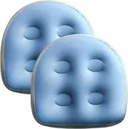 2Pcs Inflatable Booster Seat 18.5x14.6x5.9'' Spa & Back Support Inflatable Hot Tub Seat with Suction Cup Hot Tub Seat PVC Hot Tub Booster Seat for Adults, Blue Hot Tub Seat Hot Tub Booster Seat Infl