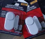2-House/Home Window and Door Alarm/Alert Systems-Batteries Included-easy install