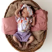 Snuggle Hunny Major Mitchell Short Sleeve Organic Bodysuit with Frill