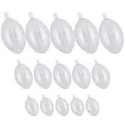 15 Pack Fishing Slip Cast Spin Floats Clear Bobbers Oval Fishing Floats