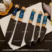 HANDMADE CARBON STEEL CHEF KNIFE Set Kitchen Knives Set