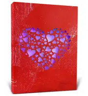 CoTa Global Hearts Light Up LED Wall Art – Fun Changing Color LED – 16x12 Inch
