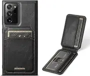 [PASNEW] for Samsung Galaxy Note20 Ultra Wallet Case,Compatible with Magsafe Wireless Charging Leather Shockproof Protection Magnetic Shell,Note 20 Ultra 5G Case Card Holder,Black