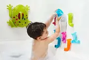 Boon Building Bath Pipes Toy, Set of 5, Multicolor