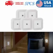 5Pcs Plug-in LED Night Lights Night Lamp Dusk to Dawn Sensor Hallway Bedroom