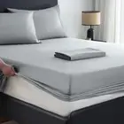 Extra Deep Pocket Cotton Sheets King Size, Fits 18"-24" in Deep Mattress,
