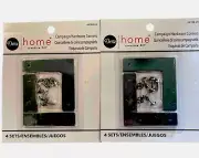 Dritz Campaign Hardware Corners Silver Tone 2" 2 Sets of 4 Plated Iron NIP