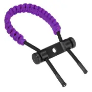 Archery Bow Wrist Sling, Adjustable Compound Braided Wrist Strap, Purple
