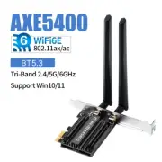 WiFi 6E AX5400 Tri-band 802.11ax Bluetooth 5.3 MT7922 Desktop PCIE Wireless Card