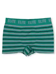 Boys Seam Free Sports Trunk 8-10 GREEN BLACK STRIPE (STRIPE)