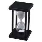 30 Minutes Sandglass Timer Black Wooden Sand Clock Hourglass Timer Set Home