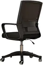 Executive Desk Chair Office Desk Chair, Ergonomic Mid-Back Mesh Rolling Work Swivel Task Chairs Comfortable Lumbar Support for Home, Bedroom, Study, Dorm, Student Office Chair(Black and White)