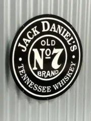 JACK DANIELS OLD NO 7 METAL SIGN 560 MM ROUND AUST MADE