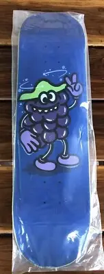 Strangelove Skateboard Deck Goofy Grape Size 8.5 FLOCKED Todd Bratrud 420 NEW