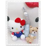 ♥小花花日本精品♥ HELLO KITTY 晴空塔限定 布偶 娃娃 小熊 蝴蝶結 坐姿 日本限定 50066308