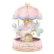 Bradford Exchange "My Granddaughter, You Are Magical" Musical Unicorn Carousel
