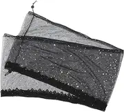 BUGUUYO Bird Cage Spill Outdoors Large Birdcage Deterrent Nets Bird Supplies Stop Splash- Cage Budgie Birdcage Covers Pole Bird Seed Midge Net Netting Hamster Cage Black Nylon Mesh