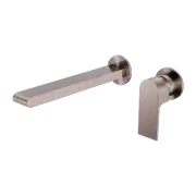 Bianca Wall Basin/Bath Mixer Separate Back Plate Brushed Bronze