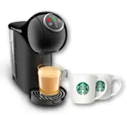NESCAFÉ Genio S Plus Coffee Machine with 2x BONUS Starbucks Mugs Hot Cold Drinks