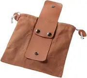 Amagogo Foraging Bag Waist Hanging Tool Bag Folding Large Capacity Lightweight Hiking Pouch Belt Pouch for Camping Nuts Flowers