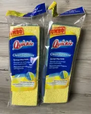 Quickie 2 Jumbo Type J Clean Squeeze Sponge Mop Refill Fits Mop 020/027 NEW