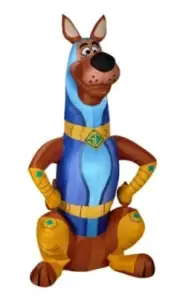5ft Gemmy Airblown Inflatable Scooby Doo in Super Scooby Costume Yard Inflatable